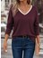 Ulak Handmader Kadın Uzun Kollu V Yakalı Viskon Iki Iplik Bluz 1