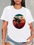 Ulak Handmader Kadın Kısa Kollu Palmiye Baskılı Viskon T-Shirt 5