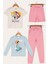4'lü Disney Princess Baskılı Tshirt Şort Pantolon Takım 5