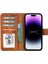 Apple iPhone 15 Pro Uyumlu Deri Cüzdanlı Kılıf Mwwn G19 Taba 2