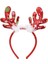 Kırmızı Geyik Boznuzlu Yılbaşı Parti Tacı – Beyaz Tüylü Kostüm Taç Aksesuarı 2