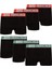 Pamuklu Esnek 6'lı Kutulu Comfort Erkek Boxer - Red & Green Collection 1