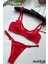 Kırmızı Balenli Kapsız Tül Bralet Sütyen Takımı 1