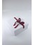 Beyaz Boş Hediye Kutusu Bordo Kurdeleli Kutu Yılbaşı Kutu 21 cm x 21 cm x 9.4 cm 4