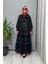 Fırfır Detaylı Ceket Elbise Takım Siyah 38807 2