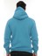 Erkek Turkuaz Standart Fit Normal Kesim Içi Polarlı Tam Fermuarlı Kapüşonlu Pamuklu Sweatshirt 3