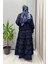 Fırfır Detaylı Ceket Elbise Takım Lacivert 38807 3