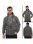 Erkek Koyu Gri Standart Fit Normal Kesim Içi Polarlı Tam Fermuarlı Kapüşonlu Pamuklu Sweatshirt 5