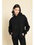 Oversize Kanguru Cepli Siyah Sweatshirt 4