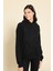Oversize Kanguru Cepli Siyah Sweatshirt 5