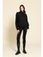 Oversize Kanguru Cepli Siyah Sweatshirt 7