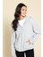 Oversize Fermuarlı Cepli Gri Sweatshirt 4
