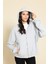 Oversize Fermuarlı Cepli Gri Sweatshirt 5