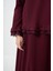 Güpür Detaylı Etek Takım Bordo 38004 4