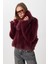 Kısa Suni Kürk Kaban LFG0171 Bordo 3