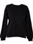 3 Ip Şardonlu O Yaka Siyah Kadın Sweatshirt 26KDT1000008 1