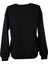 3 Ip Şardonlu O Yaka Siyah Kadın Sweatshirt 26KDT1000008 3
