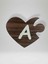 A Harfi (Sol Parça) – Ahşap Puzzle Kalp Harf Magnet – Buzdolabı Süsü – Ikili Uyumlu (KOD:990) 1