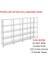 5 Katlı 4'lü Galvaniz Çelik Raf - Depo, Arşiv, Kiler, Dosya, Market Rafı 31X93 CM-200 Cm-1.50 mm 1