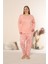 Sandy Soft Termal Kumaş Büyük Beden Kışlık Kadın Pijama Takımı 1300 1