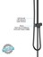 | Valtemo Fonksiyonlu, Yuvarlak, Butonlu Sistem, Siyah Duş Seti Nobel 4