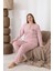 Şardonlu Interlok Kumaş Büyük Beden Kışlık Kadın Pijama Takımı 1160 4
