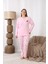 Şardonlu Interlok Kumaş Büyük Beden Kışlık Kadın Pijama Takımı 1160 1