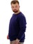 Büyük Beden Erkek Bisiklet Yaka Basic Sweatshirt U24174 Indigo 3