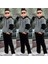 Erkek Çocuk Kapüşonlü Sweatshirt - Kadife Pantolon Full Likra Kışlık Alt Üst 2'li Takım - Bayramlık 2