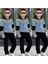 Erkek Çocuk Kapüşonlü Sweatshirt - Kadife Pantolon Full Likra Kışlık Alt Üst 2'li Takım - Bayramlık 2