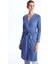 Lcw Dream Mavi Şal Yaka Düz Uzun Kollu Kadın Sabahlık 1