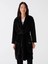 Lcw Dream Siyah Şal Yaka Nakışlı Uzun Kollu Kadın Pelüş Sabahlık 1