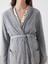Lcw Dream Gri Kruvaze Yaka Kadife Kadın Sabahlık 3