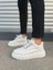 JY010 Cloud Bağcıklı Cilt Erkek Günlük Sneaker Ayakkabı Cbt - Beyaz 2