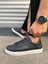 JY122 Mode Bağcıklı Cilt Erkek Günlük Sneaker Ayakkabı Cbt - Siyah 3