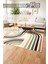 Modern Iskandinav Çizgili Halı | Makinede Yıkanabilir & Robot Süpürge Uyumlu Zemin Halısı 1