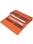 Aura Hakiki Deri, El Yapımı, Telefon Bölmeli, Kadın Cüzdanı, Portakal Renk 4