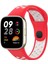 Xiaomi Redmi Watch 3 Spor Delikli Kordon - Kırmızı-Beyaz 1