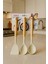 Stil Silikon Bambu Saplı Servis Seti 3’lü | Spatula, Kepçe ve Servis Kaşığı 4