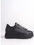 Della Bağcıklı Ortopedik Taban Taşlı Kadın Sneaker Spor Ayakkabı Cst - Siyah 6