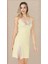 Lady Açık Sarı Mini Yırtmaç Penye Gecelik 2