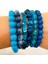 DOĞALTAŞ Turkuaz , Akik ,Sodalit,Lapis,Azurit ,Mavi Hematit,Nazardan Kırunma Bileklik Seti . 1