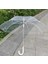 Şeffaf Şemsiye Rüzgâra Dayanıklı Uzun Saplı Orta Boy Yağmur Şemsiyesi Unisex Otomatik 8 Tel 2