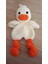 Amigurumi Beyaz Kadife Ipten Ördek Uyku Arkadaşı 1