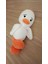 Amigurumi Beyaz Kadife Ipten Ördek Uyku Arkadaşı 2