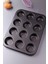 12 Gözlü Teflon Çelik Kek Kalıbı | Profesyonel Muffin Kalıbı | Yapışmaz 12’li Fırın Kalıbı 2