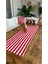 Kırmızı Çizgili Dertsiz Leke Tutmaz Sıvı Geçirmez Runner 4