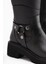 Katrin Siyah Metal Tokalı Kadın Biker Çizme 4