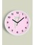 F Harfi Kız Odası Duvar Saati - 25CM - Önü Camlı Beyaz Kasa - Sessiz Mekanizma 1