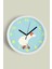 Scooter Süren Ayı Çocuk Odası Duvar Saati - 25CM - Önü Camlı Beyaz Kasa - Sessiz Mekanizma 1